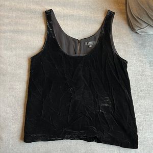J Crew black velvet tank sz 4